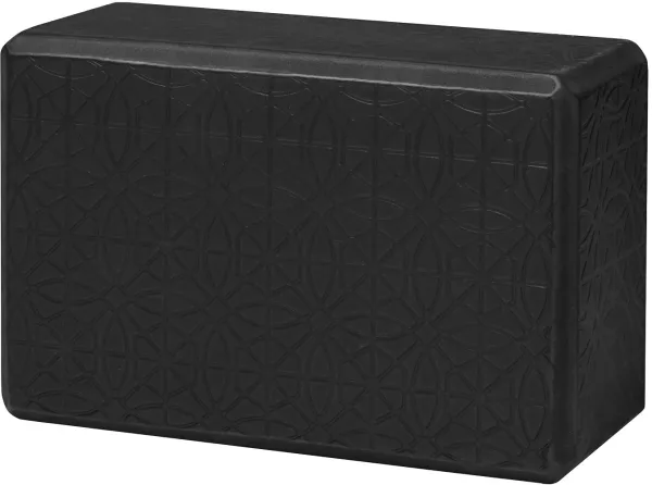 Gaiam Embossed Yogablock Schwarz